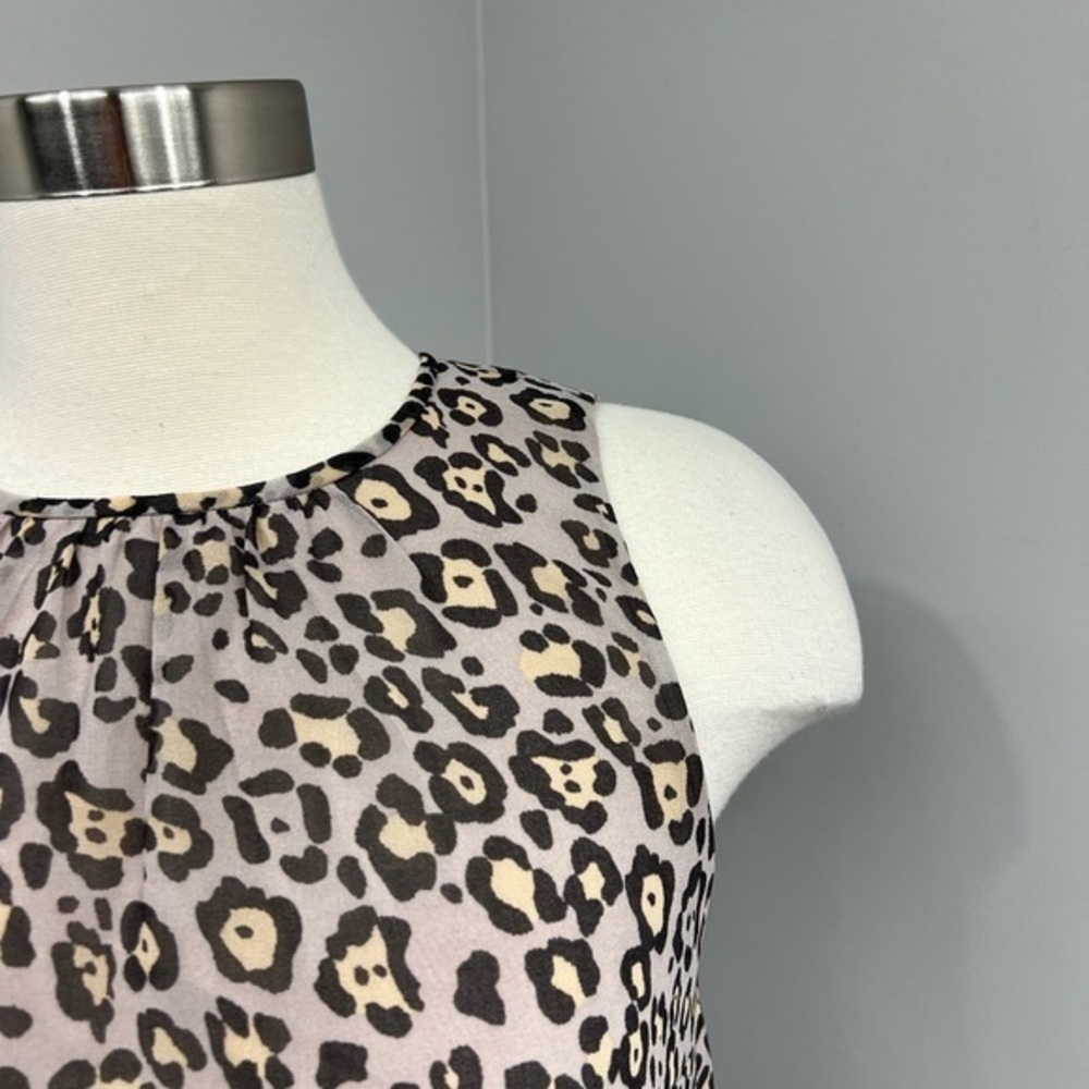 Loft Tan Ruffle Cheetah Dress - Picture 2 of 11
